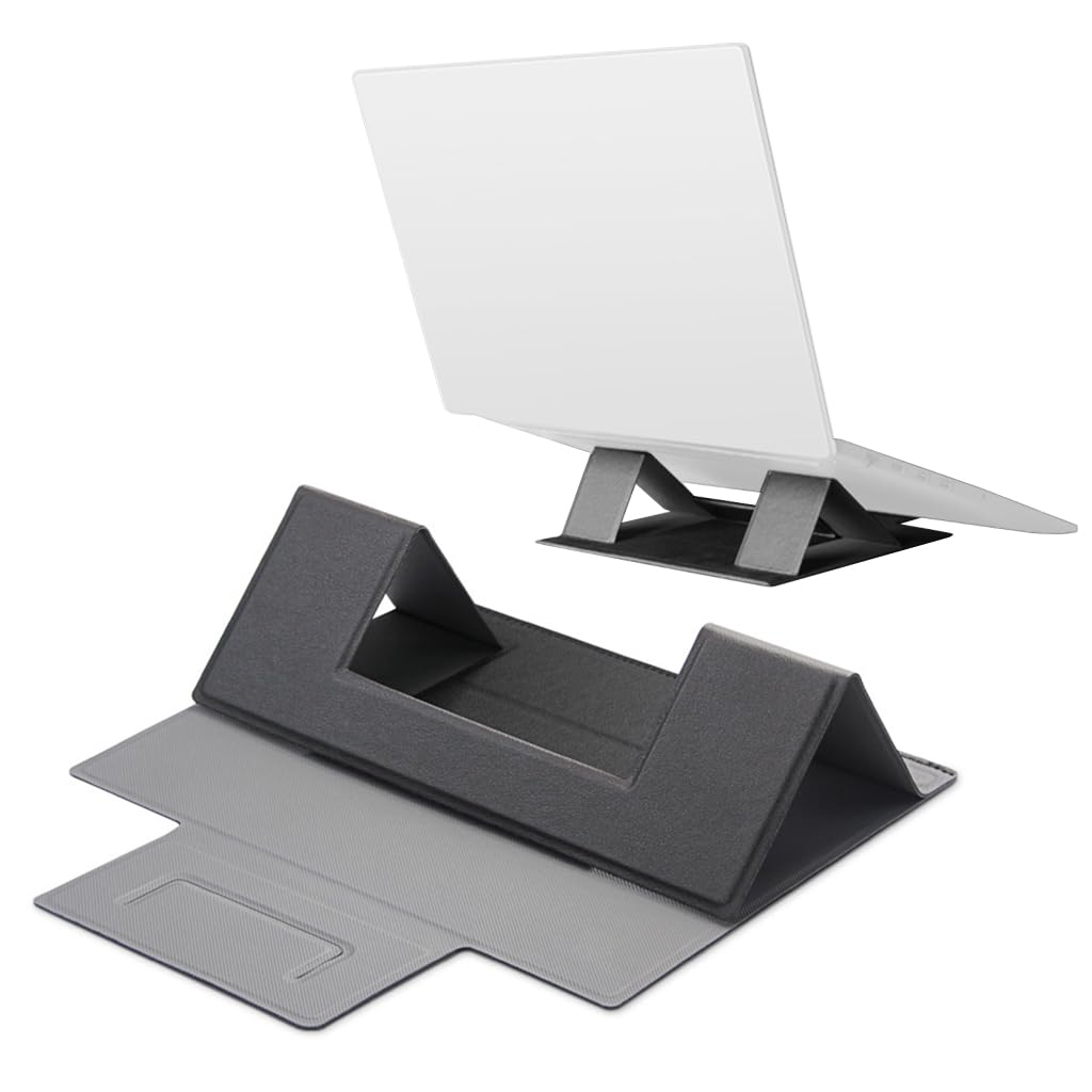 ZORBES Laptop Stand Laptop Riser Desk Laptop Riser with 2 Adjustable Viewing Angles Table Laptop Stand for Perfect View Anti-Slip PU Laptop Riser for Home Office Travel ZORBES Laptop Stand Laptop Riser Desk Laptop Riser with 2 Adjustable Viewing Angles Table Laptop Stand for Perfect View Anti-Slip PU Laptop Riser for Home Office Travel